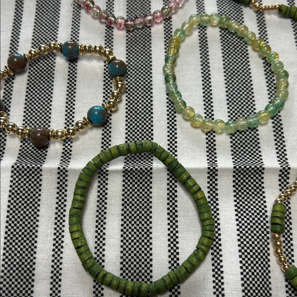 13-Piece Bohemian Style Multi-Colored Stacking Layering Stretch Bracelets NEW - Picture 7 of 11